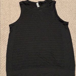 Lululemon black “mesh” tank top.